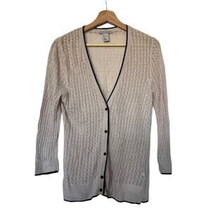 H&M Blush V-Neck 3/4 Sleeve Cardigan Sweater Size Large